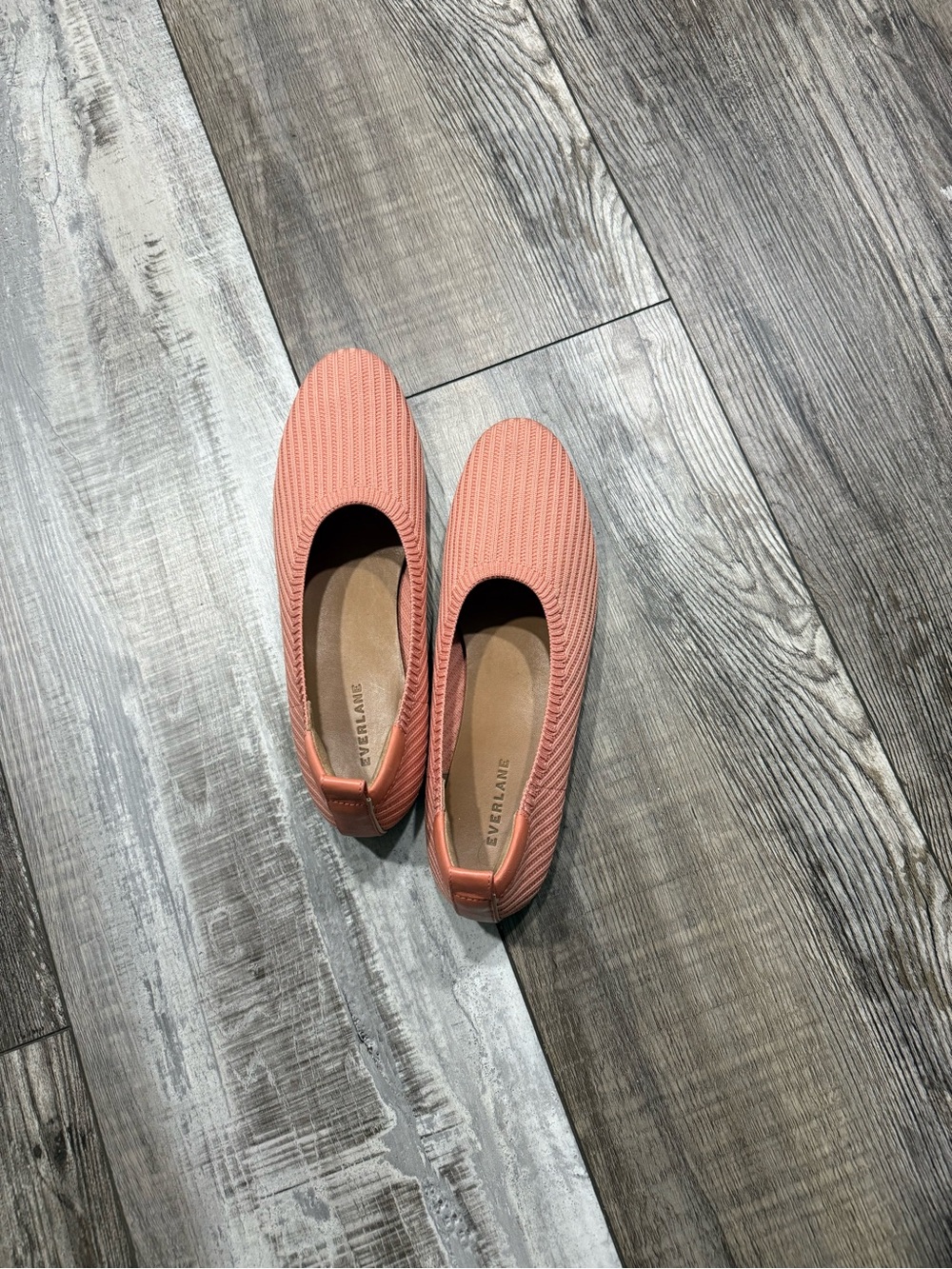 Everlane Peach Knit Slip-On Flats